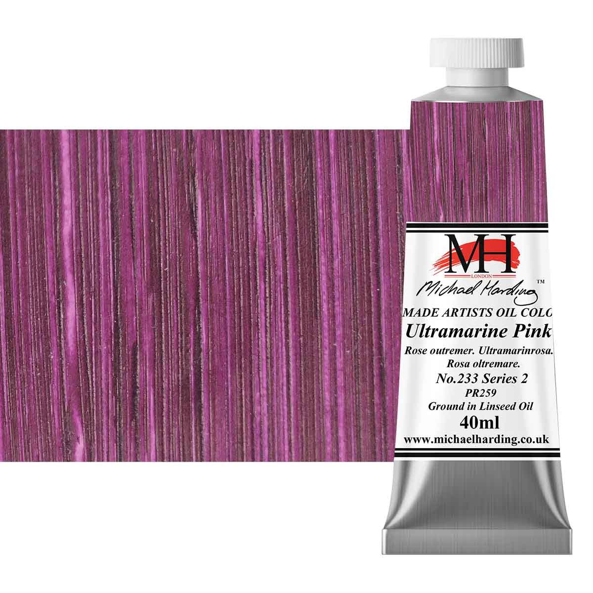 Michael Harding Artists Oil Colour 40ml Tube Ultramarine Pink - (200043936)