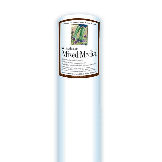 Strathmore 400 Series Mixed Media Paper Roll 42" x 8 Yards Strathmore 400 Series Mixed Media Paper Roll 42" x 8 Yards