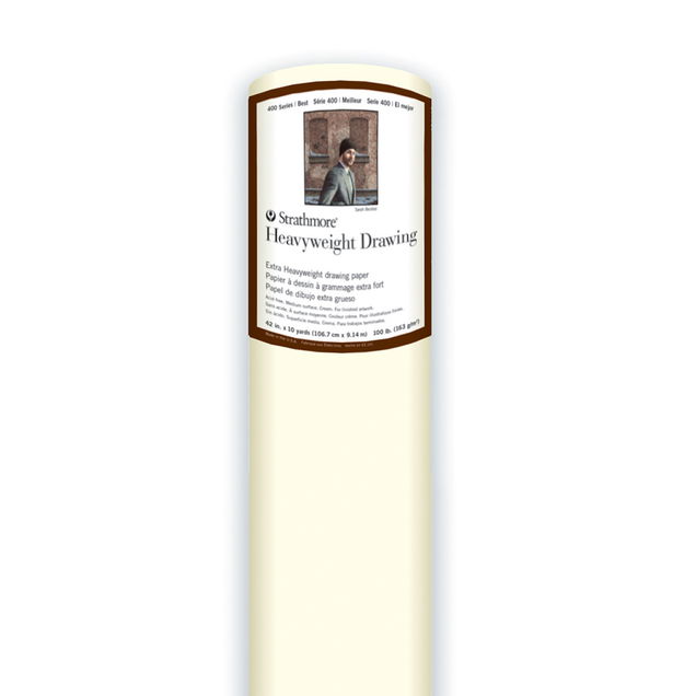 Strathmore 400 Series Heavyweight Drawing Paper Roll 42"x10 Yards Strathmore 400 Series Heavyweight Drawing Paper Roll 42"x10 Yards