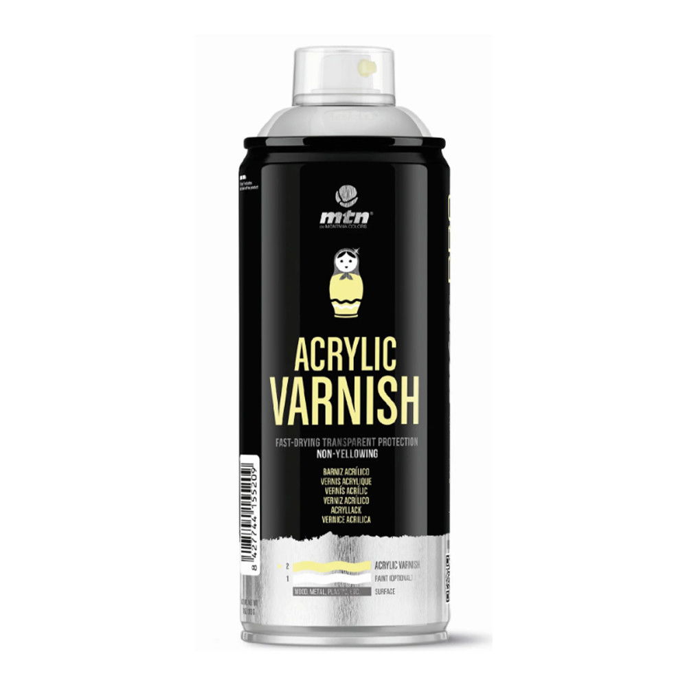 Montana Colors MT PRO Spray Paint Varnish Spray Acrylic Matt 400ml Can - (1000082147)