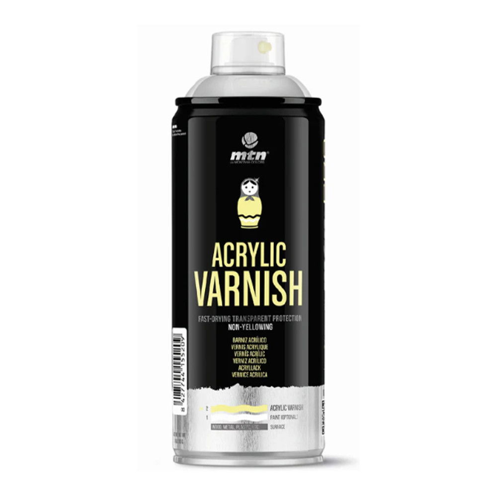 Montana Colors MT PRO Spray Paint Varnish Spray Acrylic Satin 400ml Can - (1000082146)