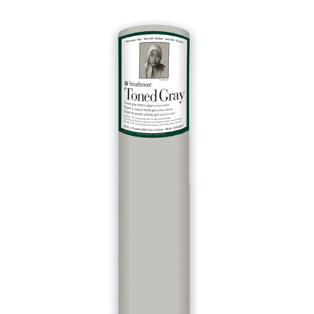 Strathmore 400 Series Recycled Toned Grey Paper Roll 42" x 10 Yards