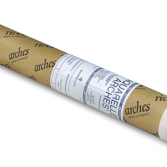 Arches Watercolor Roll 140 lb. Cold Press Natural White 44.5 in. x 10 yd Arches Watercolor Roll 140 lb. Cold Press Natural White 44.5 in. x 10 yd
