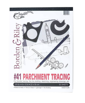 Borden & Riley Parchment Tracing Paper Pad #41 9x12 (50 Sheets)