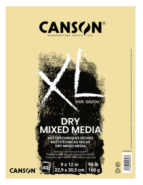 Canson XL Sand Grain 160 gsm Natural 9X12 Fold-Over Pad