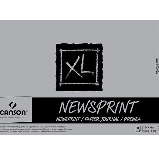 Canson XL Rough Newsprint Pad 24x36 (100 Sheets) Canson XL Rough Newsprint Pad 24x36 (100 Sheets)