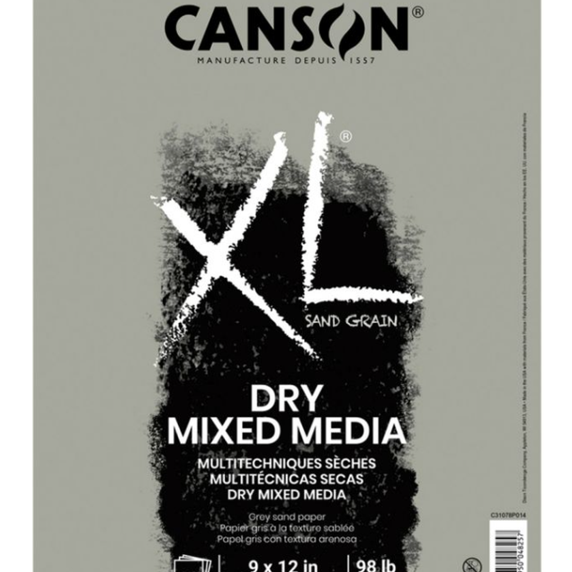 Canson XL Sand Grain 160 gsm Gray 9X12 Fold-Over Pad Canson XL Sand Grain 160 gsm Gray 9X12 Fold-Over Pad