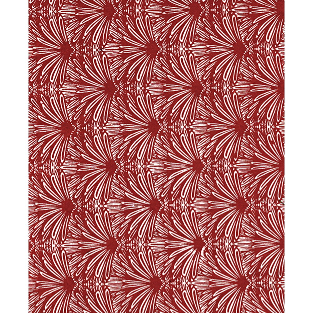 Feather Duster White & Red Paper 20X30 in.