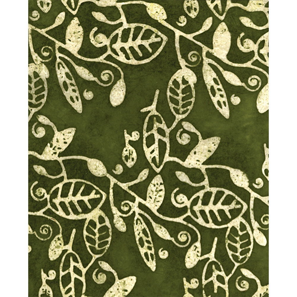 Olive Leaves & Vines Batik Paper 20X30 in.