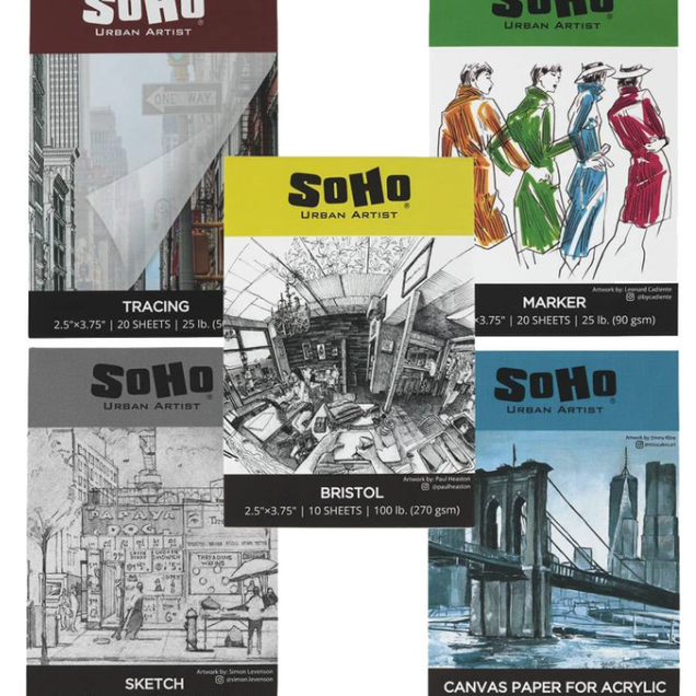 SoHo Mini Pad Collection Pack of 5 Surfaces 2.5inx3.75in. SoHo Mini Pad Collection Pack of 5 Surfaces 2.5inx3.75in.