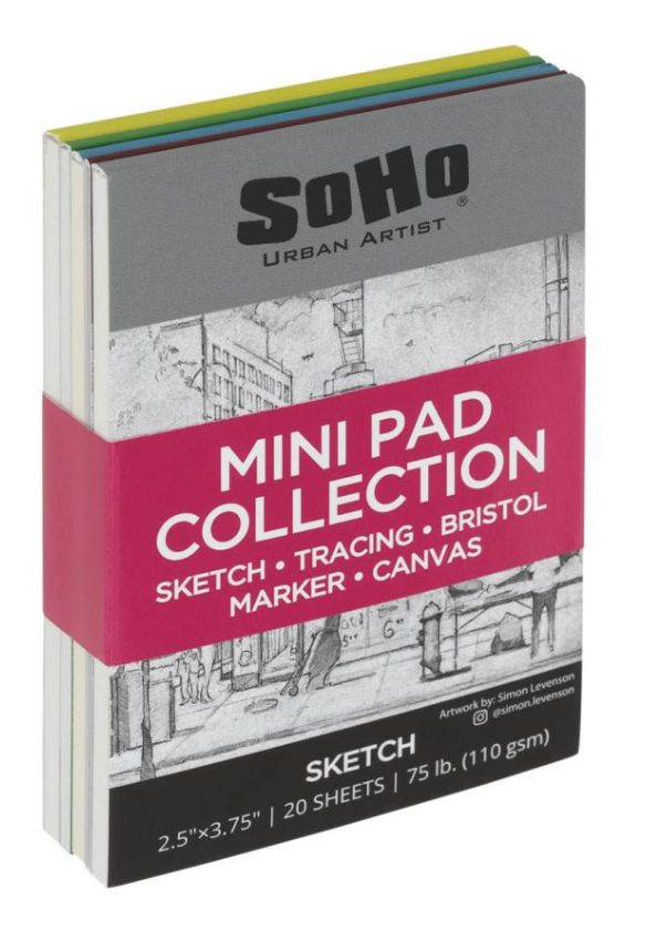 SoHo Mini Pad Collection Pack of 5 Surfaces 2.5inx3.75in.
