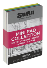 SoHo Mini Pad Collection Pack of 5 Surfaces 2.5inx3.75in. SoHo Mini Pad Collection Pack of 5 Surfaces 2.5inx3.75in.