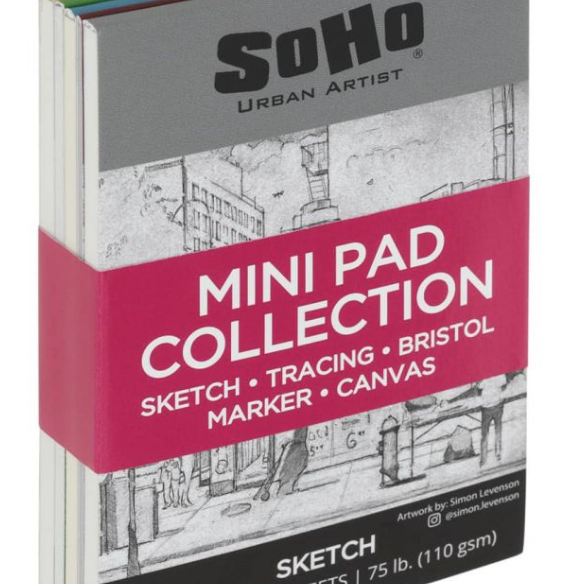 SoHo Mini Pad Collection Pack of 5 Surfaces 2.5inx3.75in. SoHo Mini Pad Collection Pack of 5 Surfaces 2.5inx3.75in.