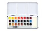 SoHo Semi-Moist Watercolor Half Pan 24 Set with Brush and Sponge SoHo Semi-Moist Watercolor Half Pan 24 Set with Brush and Sponge