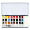 SoHo Semi-Moist Watercolor Half Pan 24 Set with Brush and Sponge - (92065) SoHo Semi-Moist Watercolor Half Pan 24 Set with Brush and Sponge - (92065)