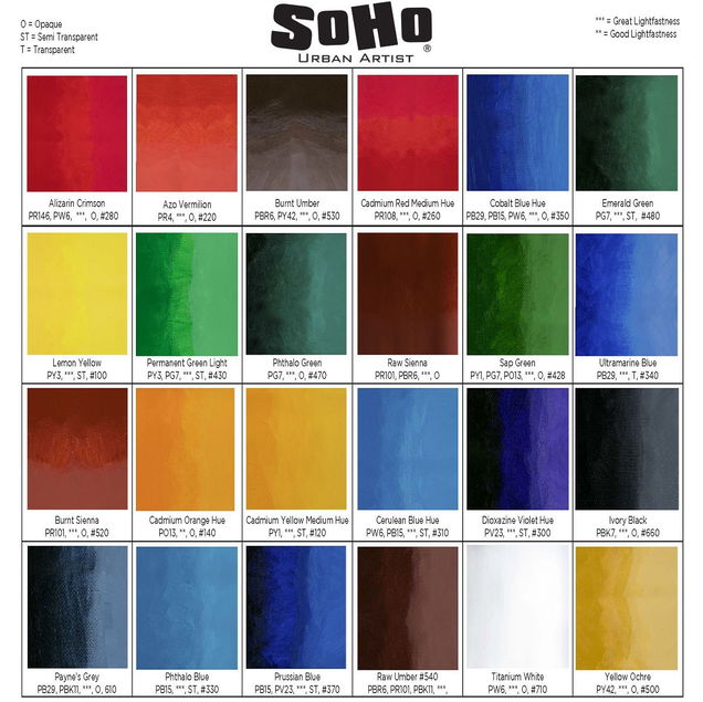 SoHo Urban Artist Acrylic 12mL Value Set of (24) - (89973) SoHo Urban Artist Acrylic 12mL Value Set of (24) - (89973)