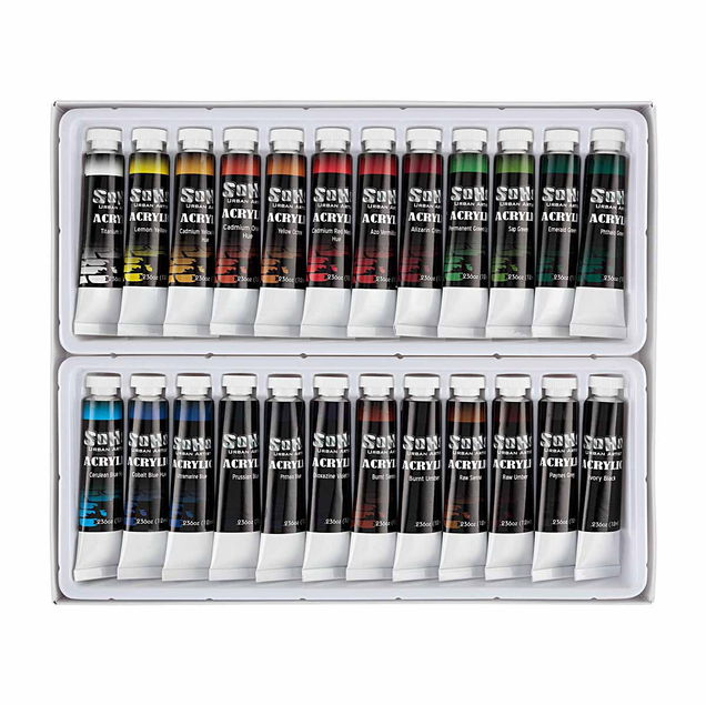 SoHo Urban Artist Acrylic 12mL Value Set of (24) - (89973) SoHo Urban Artist Acrylic 12mL Value Set of (24) - (89973)