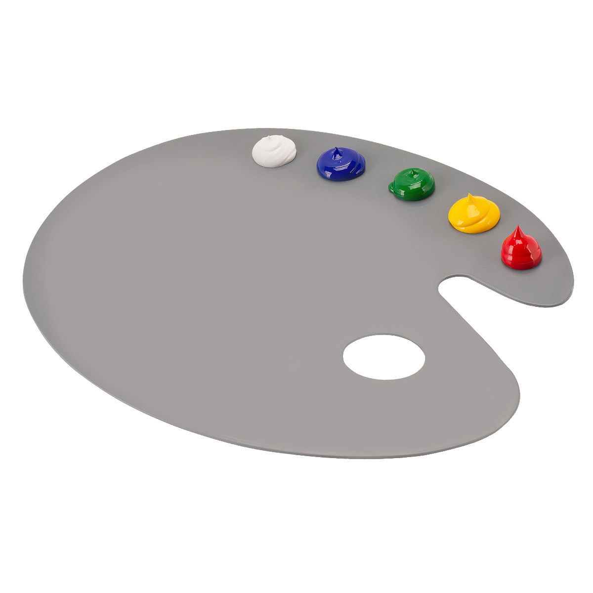 SoHo Urban Artist Gray Oval Peel-Off Palette - (87712)