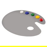 SoHo Urban Artist Gray Oval Peel-Off Palette - (87712)