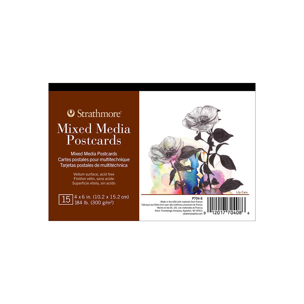 Strathmore 400 Series Mixed Media Postcard Pad 4"x6"