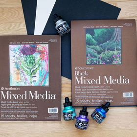 Strathmore 400 Series Mixed Media Black Paper Pads