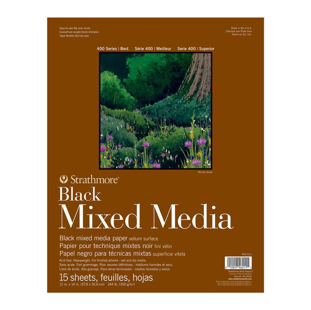 Strathmore 400 Series Mixed Media Black Paper Pads Strathmore 400 Series Mixed Media Black Paper Pads