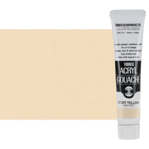 Turner Acryl Gouache Ivory Yellow 20ml Tube - (73515)
