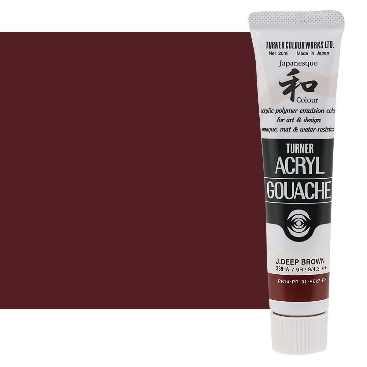 Turner Acryl Gouache Japanesque Deep Brown 20ml Tube - (200001609)