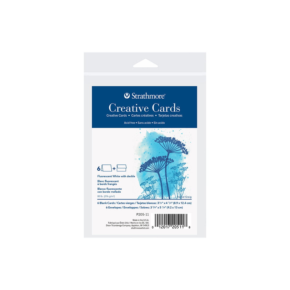Strathmore Greeting Cards 3.5"x4.875" Pack of 6