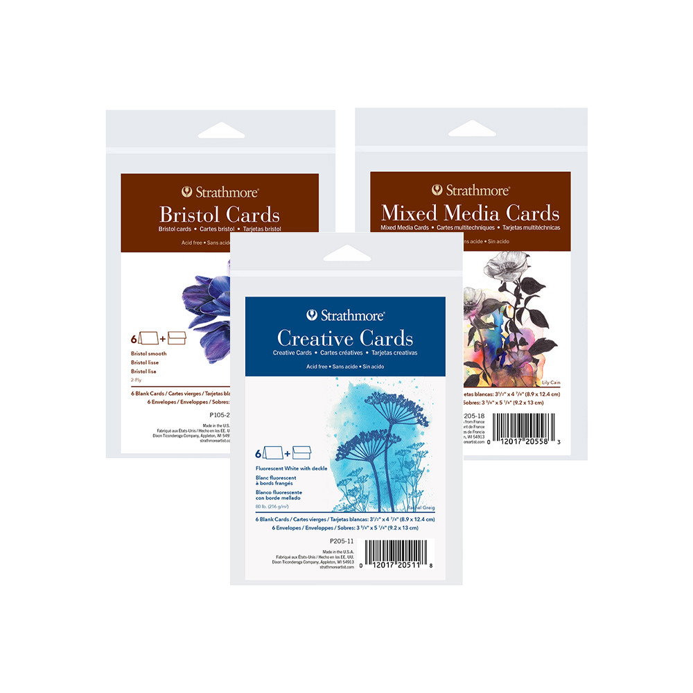 Strathmore Greeting Cards 3.5"x4.875" Pack of 6