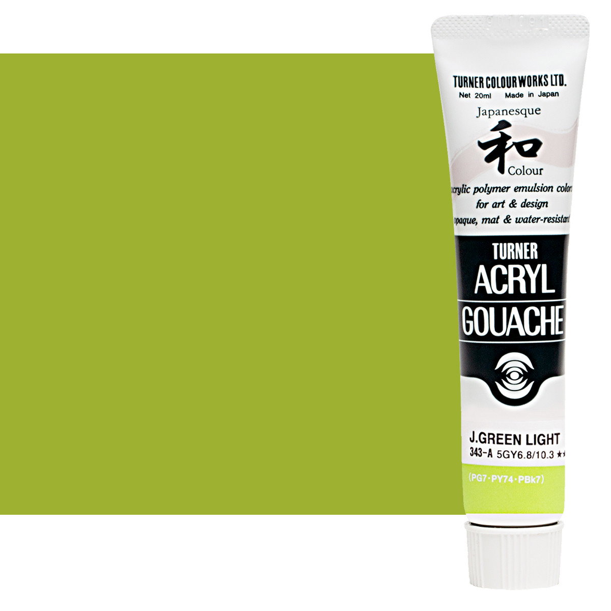 Turner Acryl Gouache Japanesque Green Light 20ml Tube - (200001601)