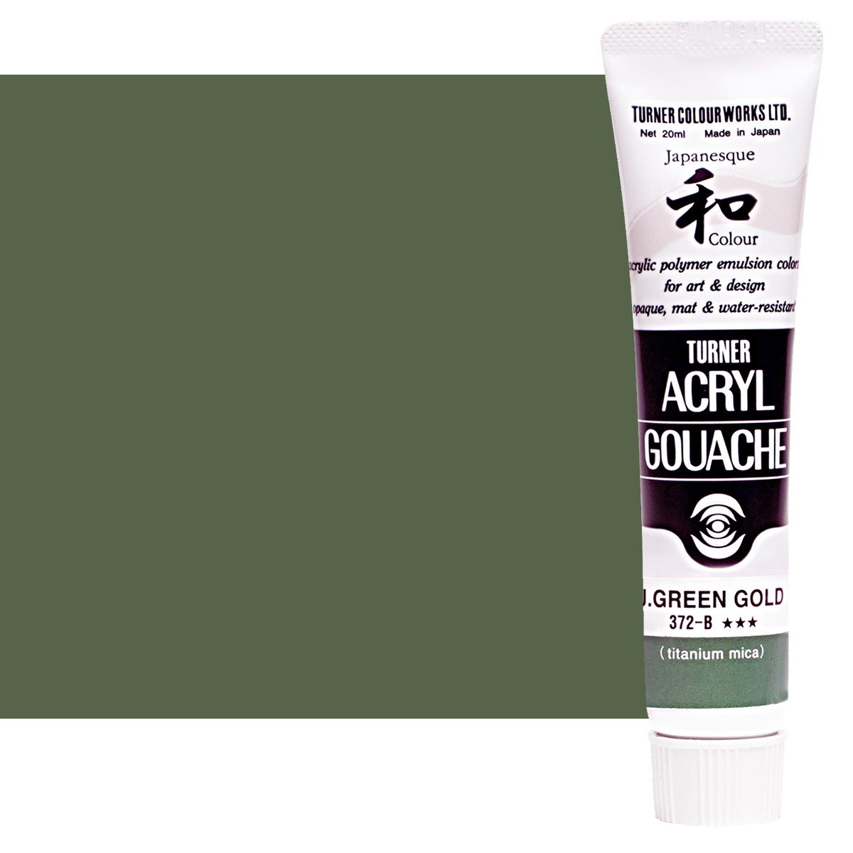Turner Acryl Gouache Japanesque Green Gold 20ml Tube - (73539)