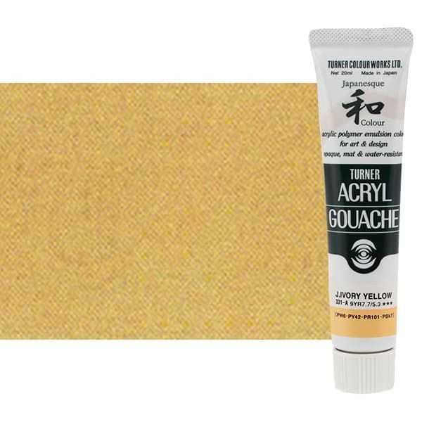 Turner Acryl Gouache Japanesque Ivory Yellow 20ml Tube - (200001606)