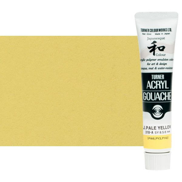 Turner Acryl Gouache Japanesque Pale Yellow 20ml Tube - (73549)