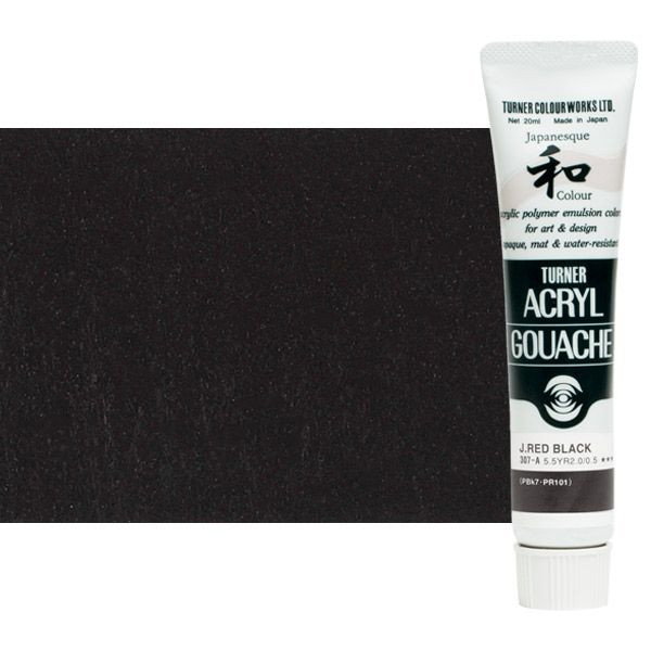 Turner Acryl Gouache Japanesque Red Black 20ml Tube - (200001608)