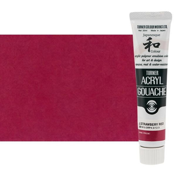 Turner Acryl Gouache Japanesque Strawberry Red 20ml Tube - (200001612)