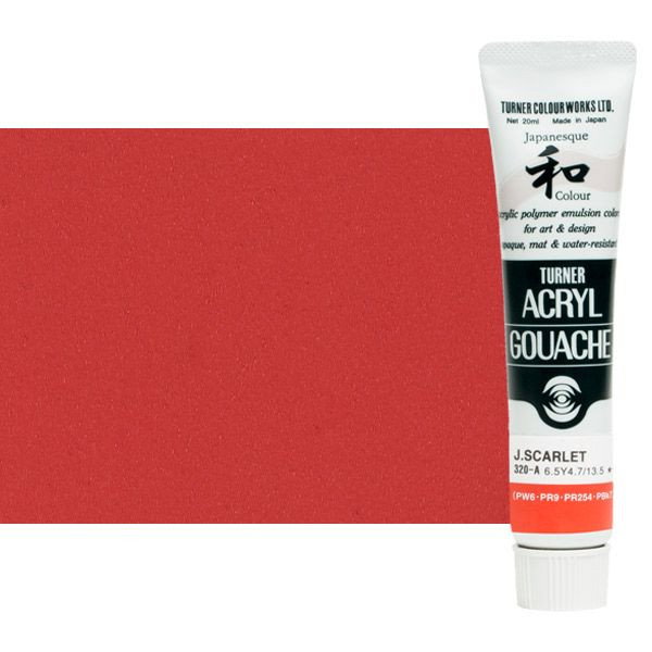 Turner Acryl Gouache Japanesque Scarlet 20ml Tube - (200001610)