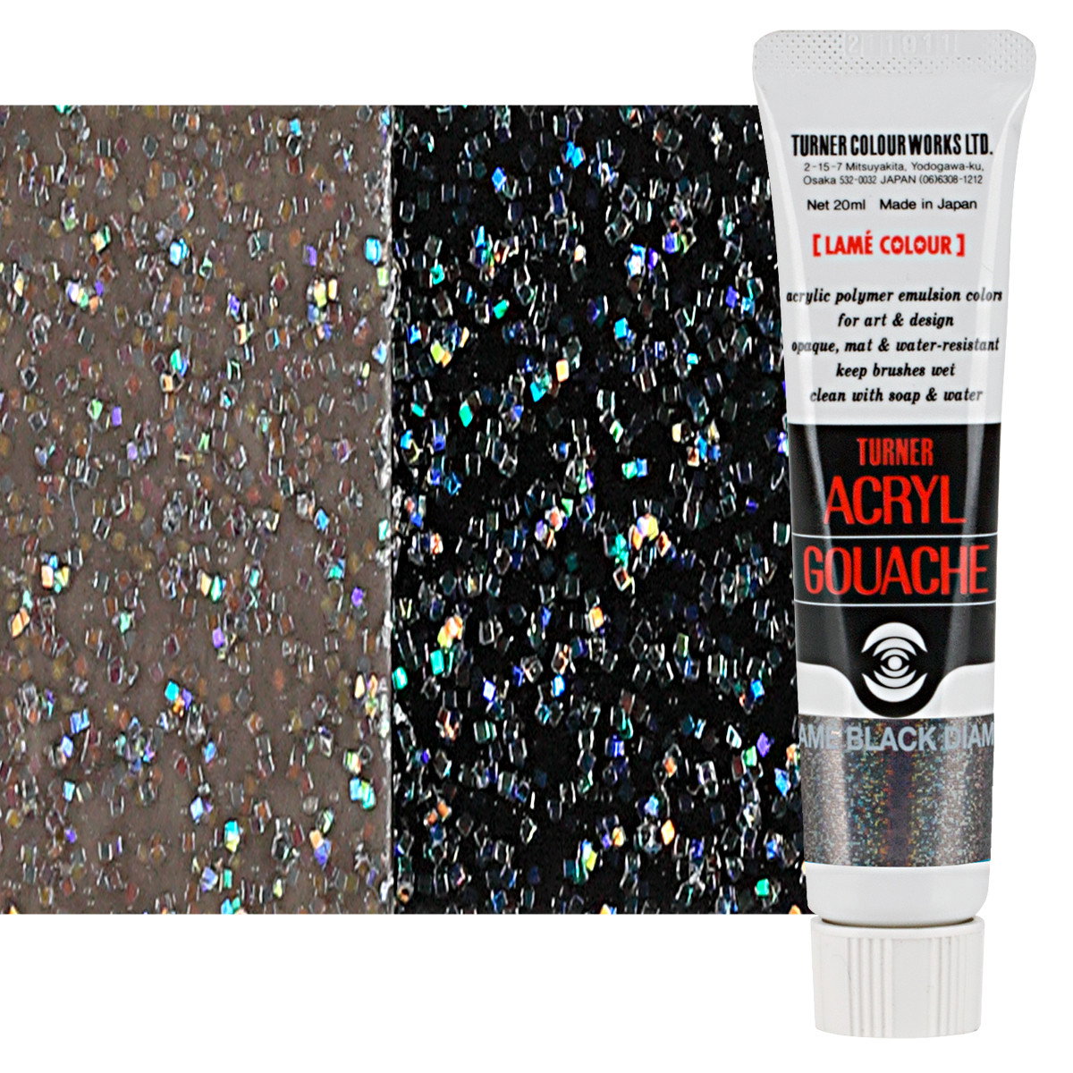 Turner Acryl Gouache Lame Black Diamond 20ml Tube - (73564)