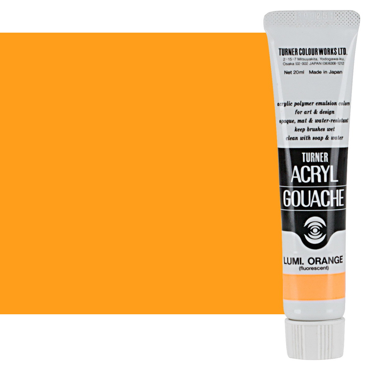 Turner Acryl Gouache Luminescent Orange 20ml Tube - (73582)