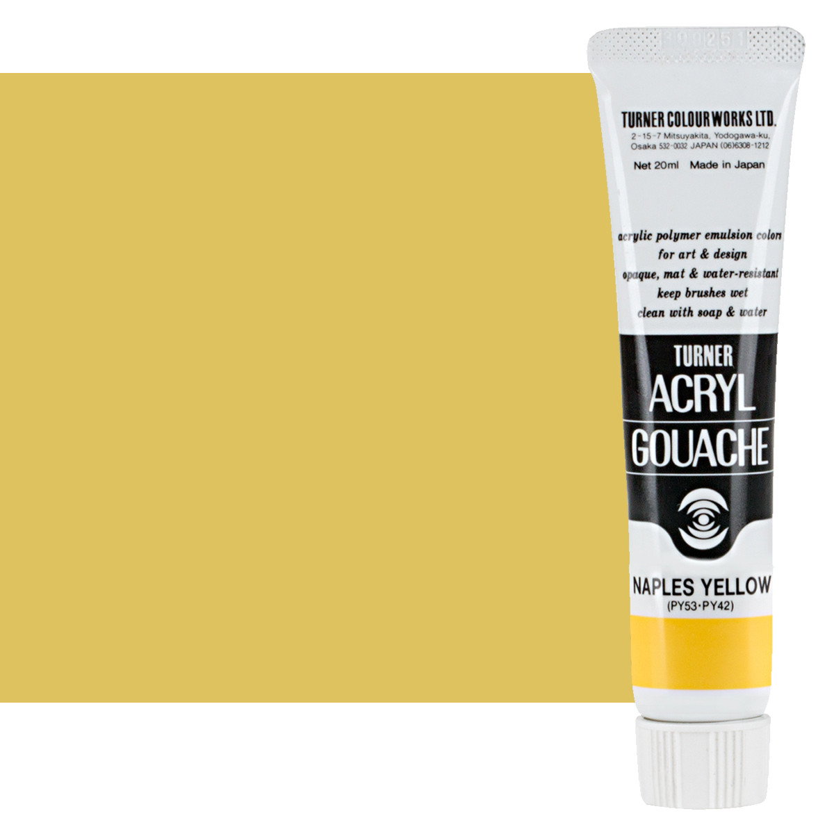 Turner Acryl Gouache Naples Yellow 20ml Tube - (73593)