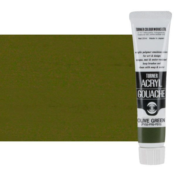 Turner Acryl Gouache Olive Green 20ml Tube - (73598)