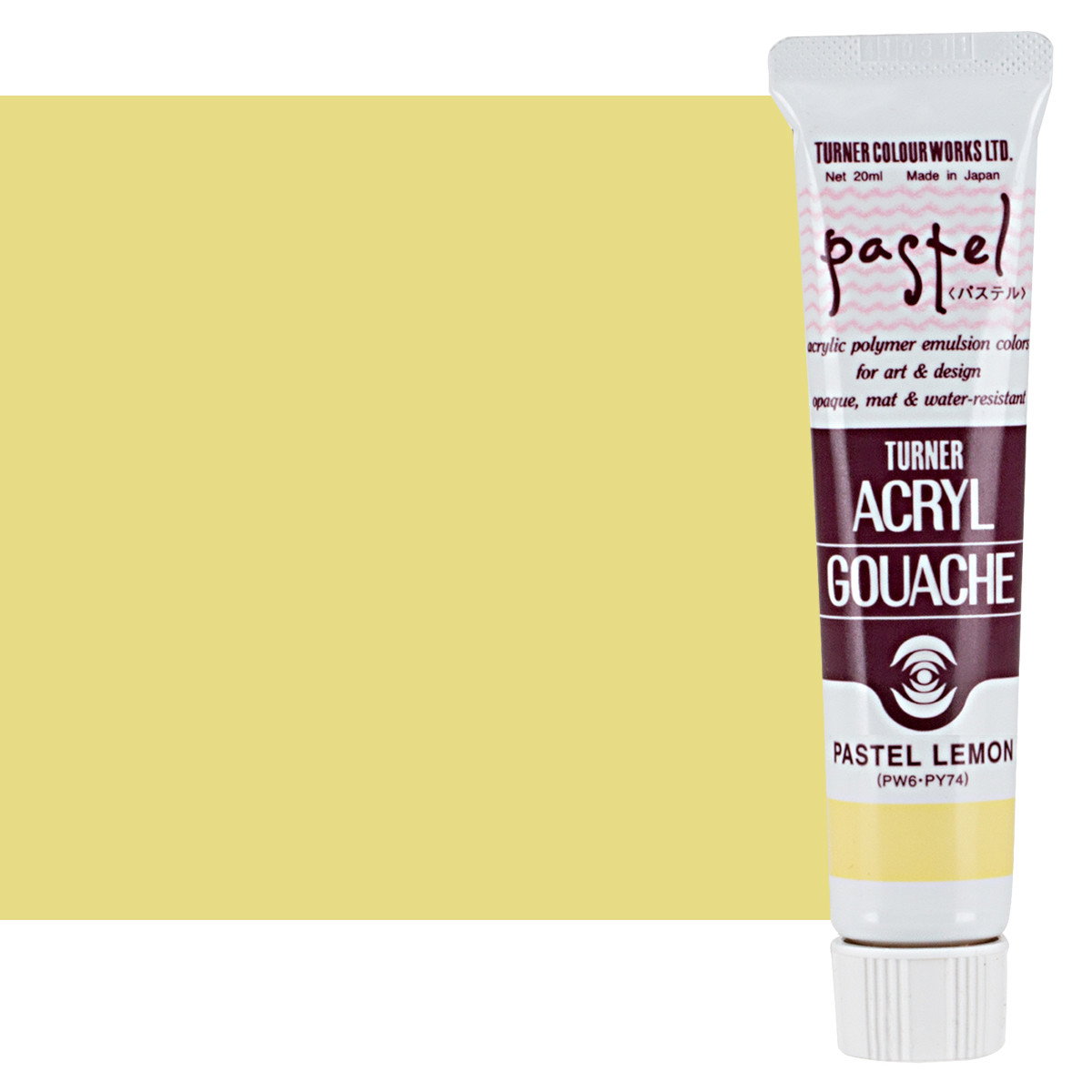 Turner Acryl Gouache Pastel Lemon 20ml Tube - (73605)