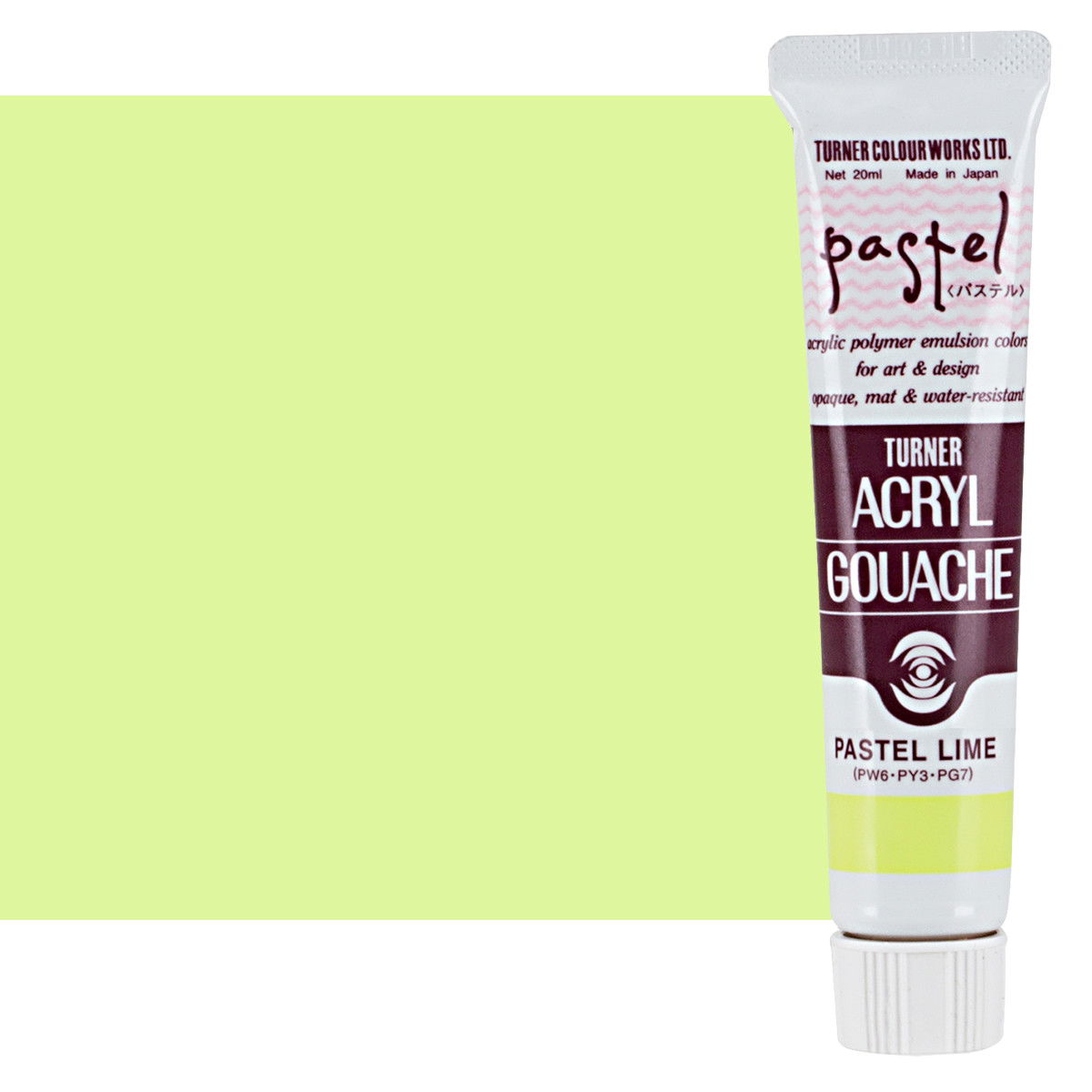 Turner Acryl Gouache Pastel Lime 20ml Tube - (73607)