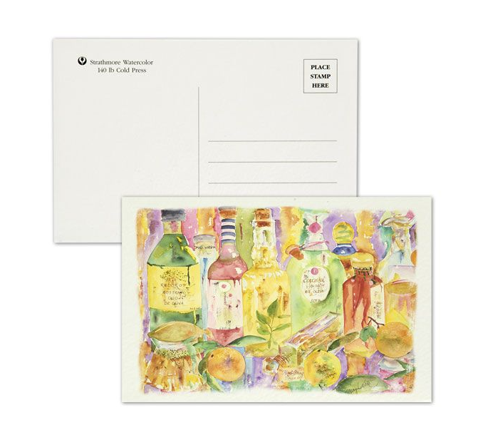 Strathmore 140lb. Cold Pressed 15-Sheet Watercolor Postcard Pad - 4" x 6"