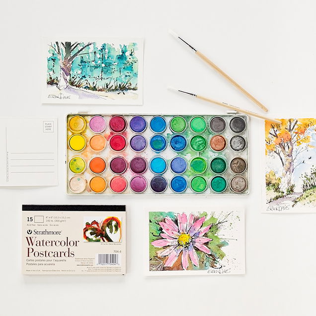 Strathmore 140lb. Cold Pressed 15-Sheet Watercolor Postcard Pad - 4" x 6" Strathmore 140lb. Cold Pressed 15-Sheet Watercolor Postcard Pad - 4" x 6"