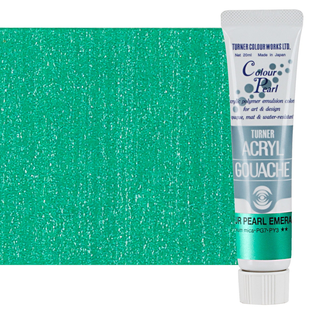 Turner Acryl Gouache Pearlescent Emerald 20ml Tube - (73624)