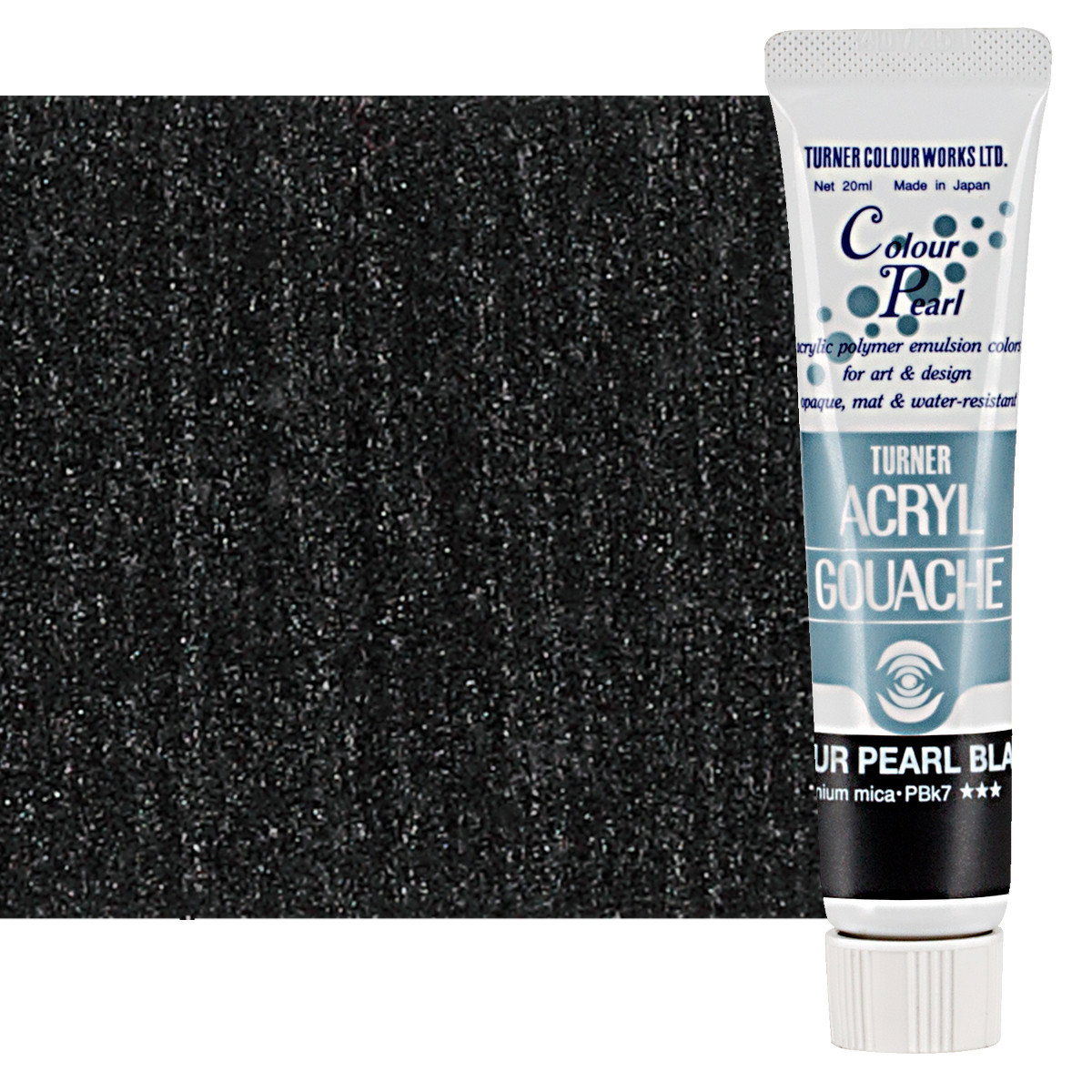 Turner Acryl Gouache Pearlescent Black 20ml Tube - (73623)