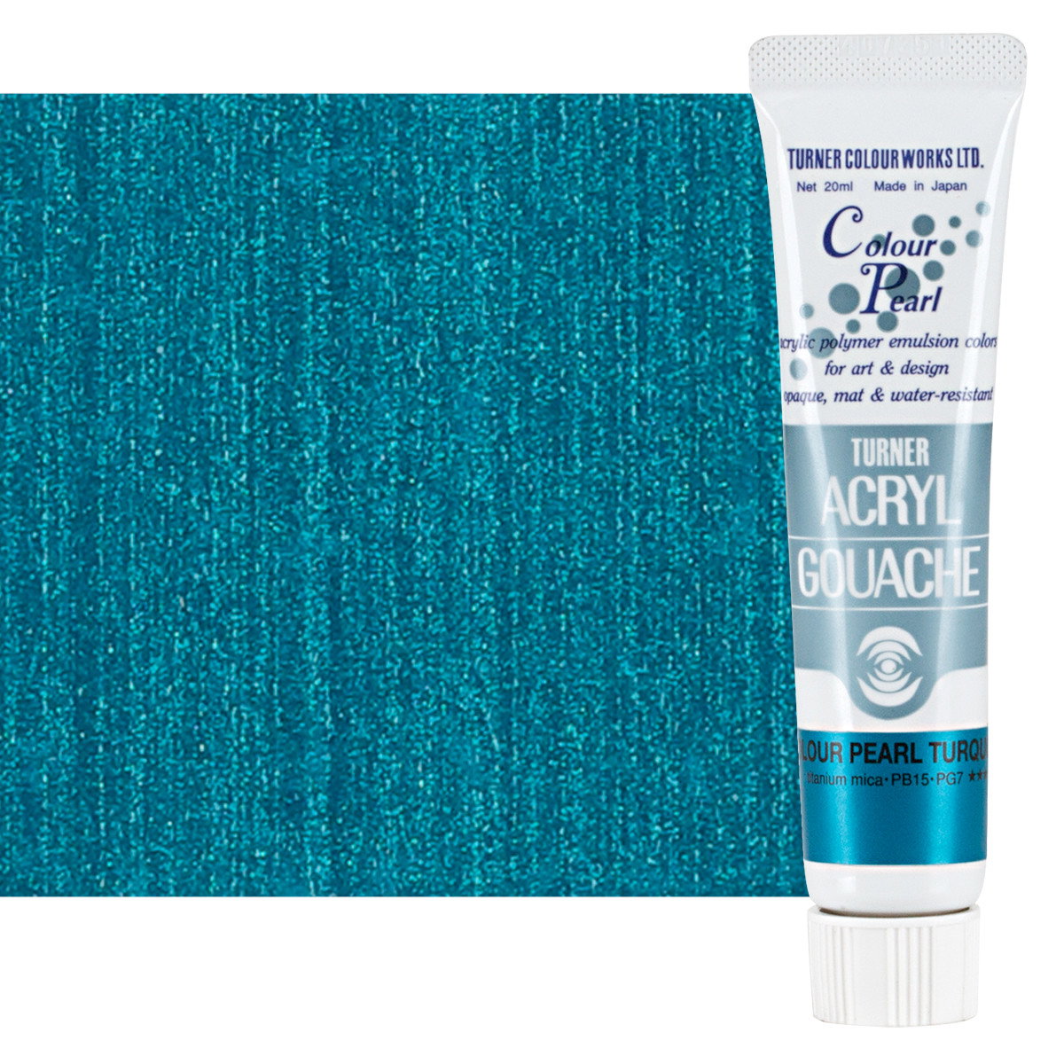 Turner Acryl Gouache Pearlescent Turquoise 20ml Tube - (73636)