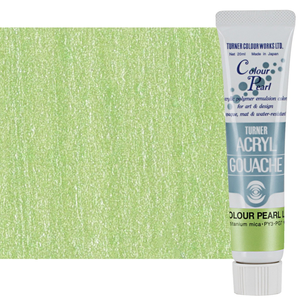 Turner Acryl Gouache Pearlescent Lime 20ml Tube - (73629)