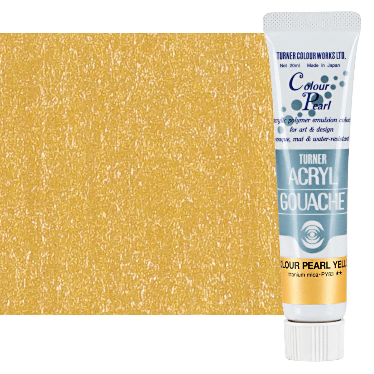 Turner Acryl Gouache Pearlescent Yellow 20ml Tube - (73639)